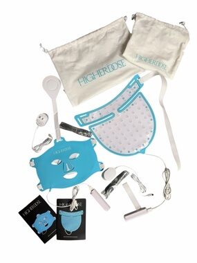 HIGHERDOSE Infrared LED Facial and Neck Mask Set NEW